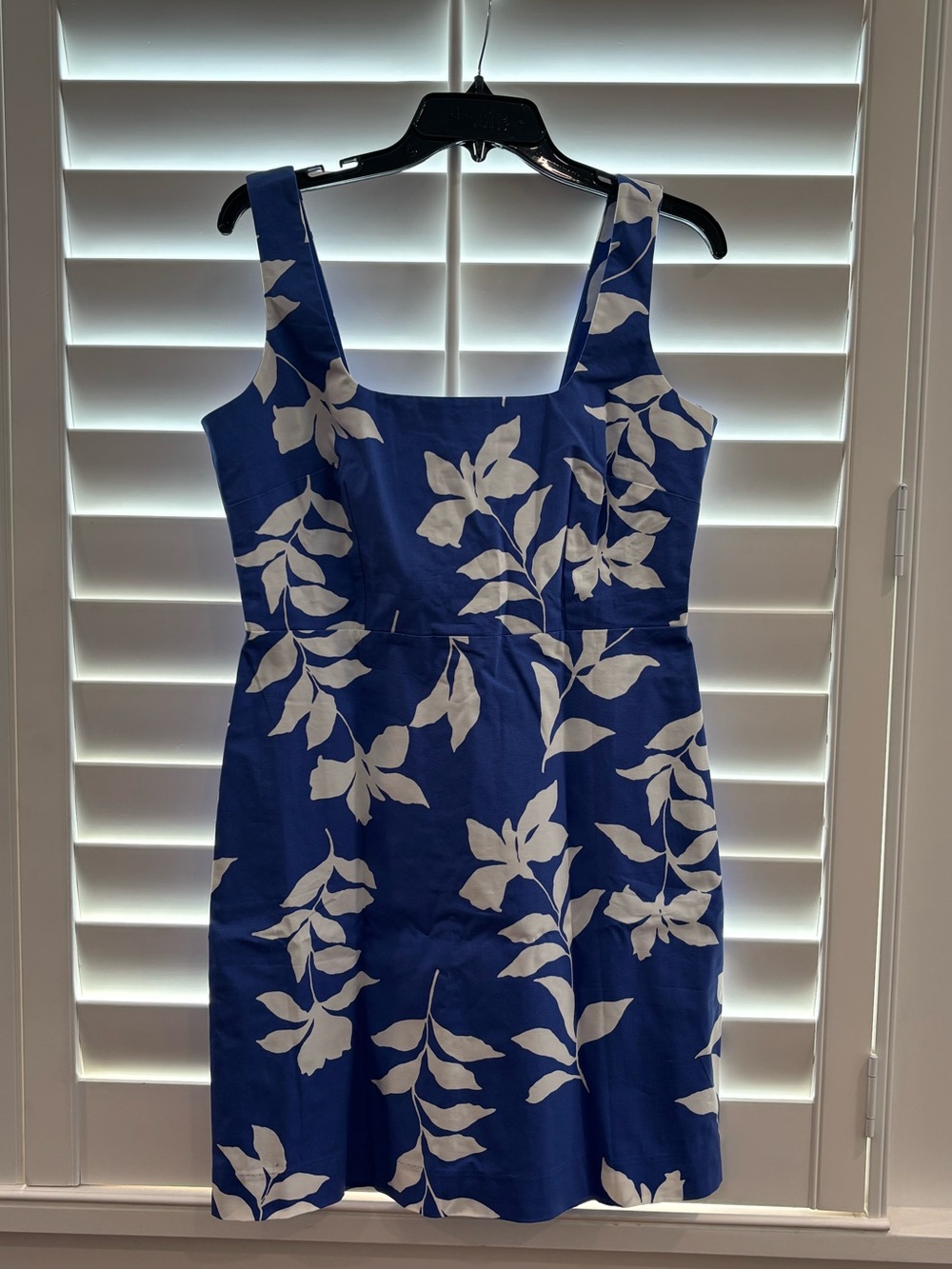 Ann Taylor -Blue Floral Sleeveless A-Line Dress
